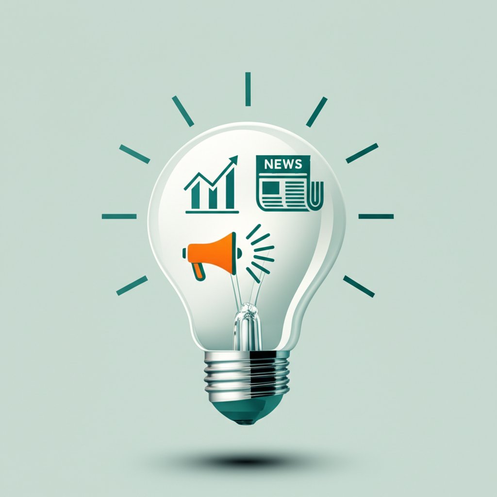 infographic representing the core concepts of a digital pr campaign