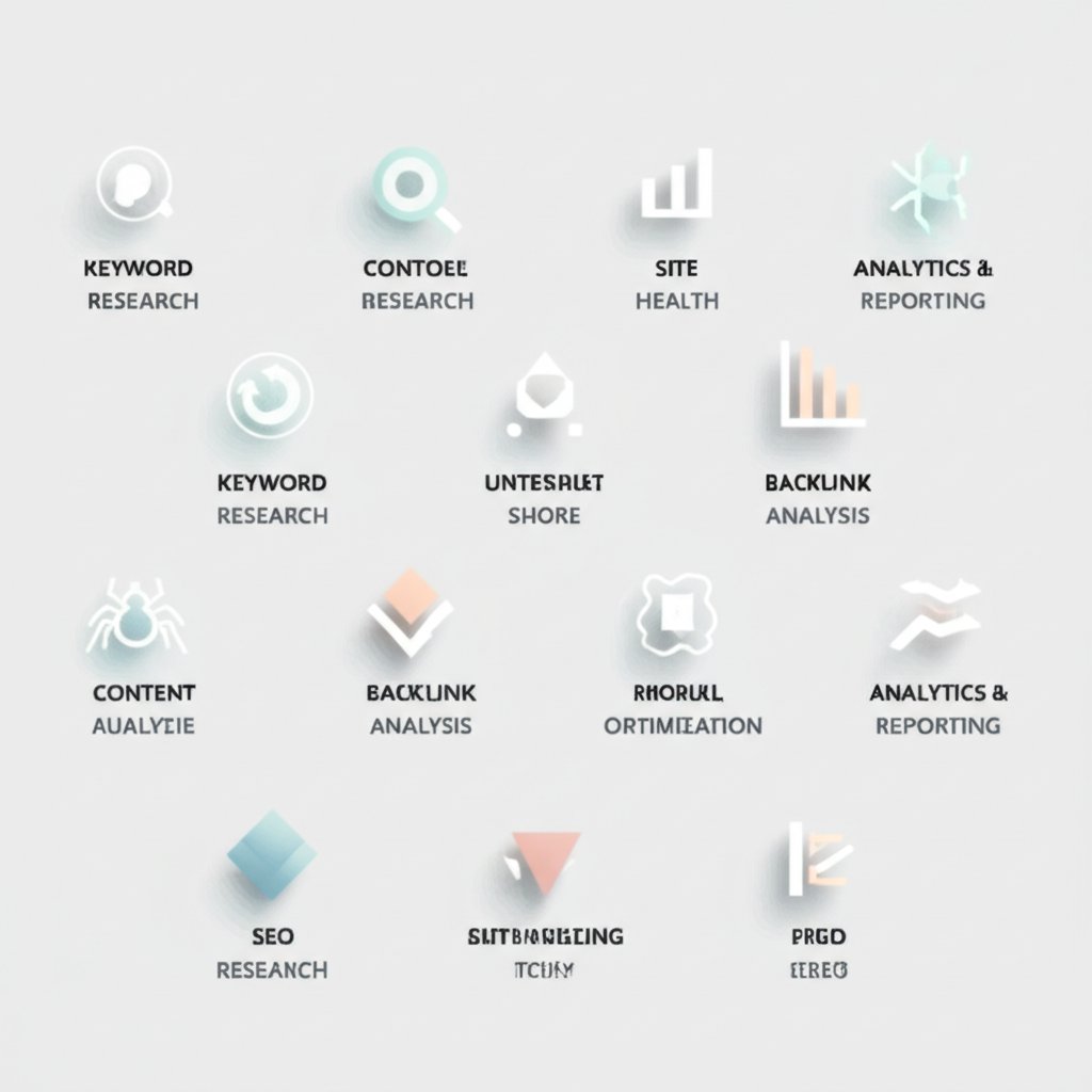 infographic showing different categories of free seo tools