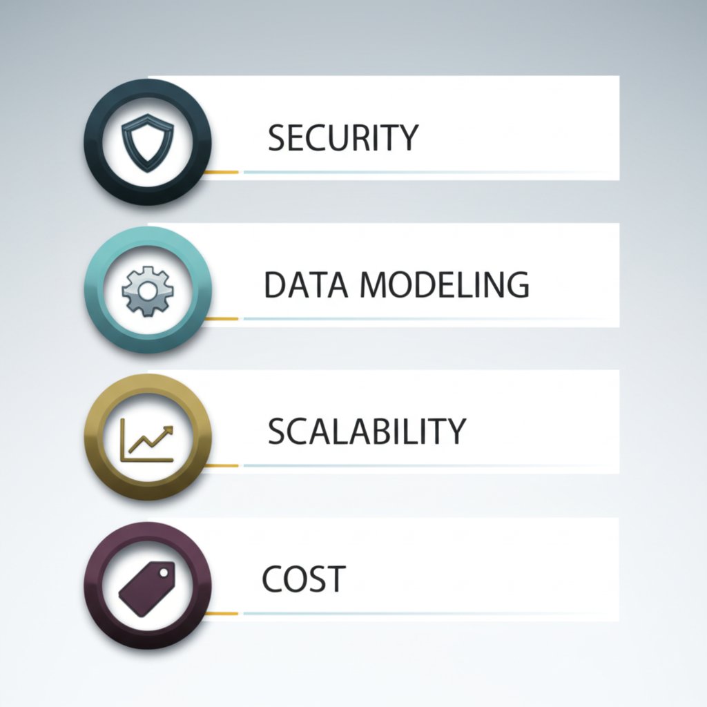 infographic showing key criteria for choosing a business intelligence tool
