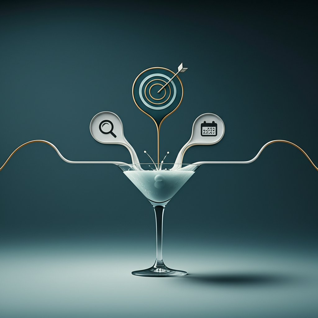 infographic showing the core components of a bar marketing strategy