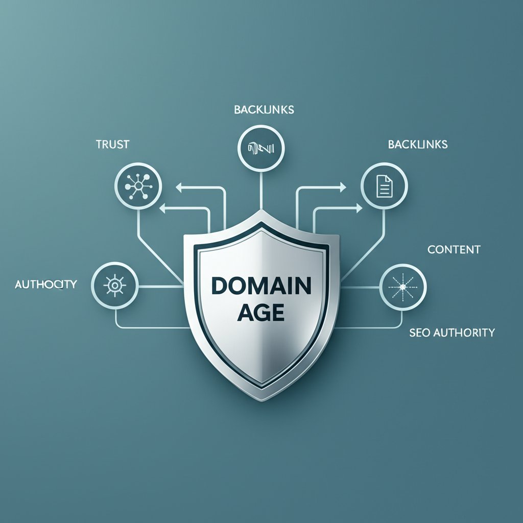 infographic showing the indirect seo benefits related to domain age