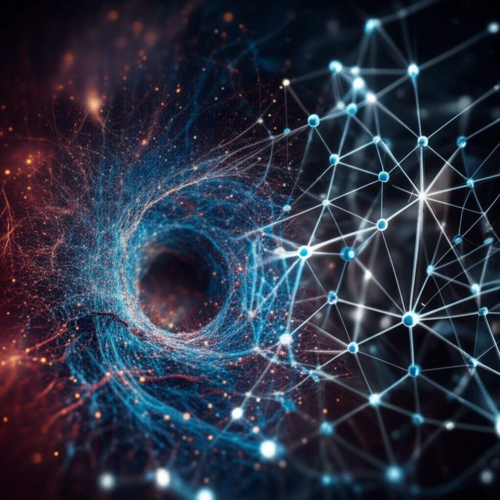 visual metaphor for how link analysis brings order and insight to complex data