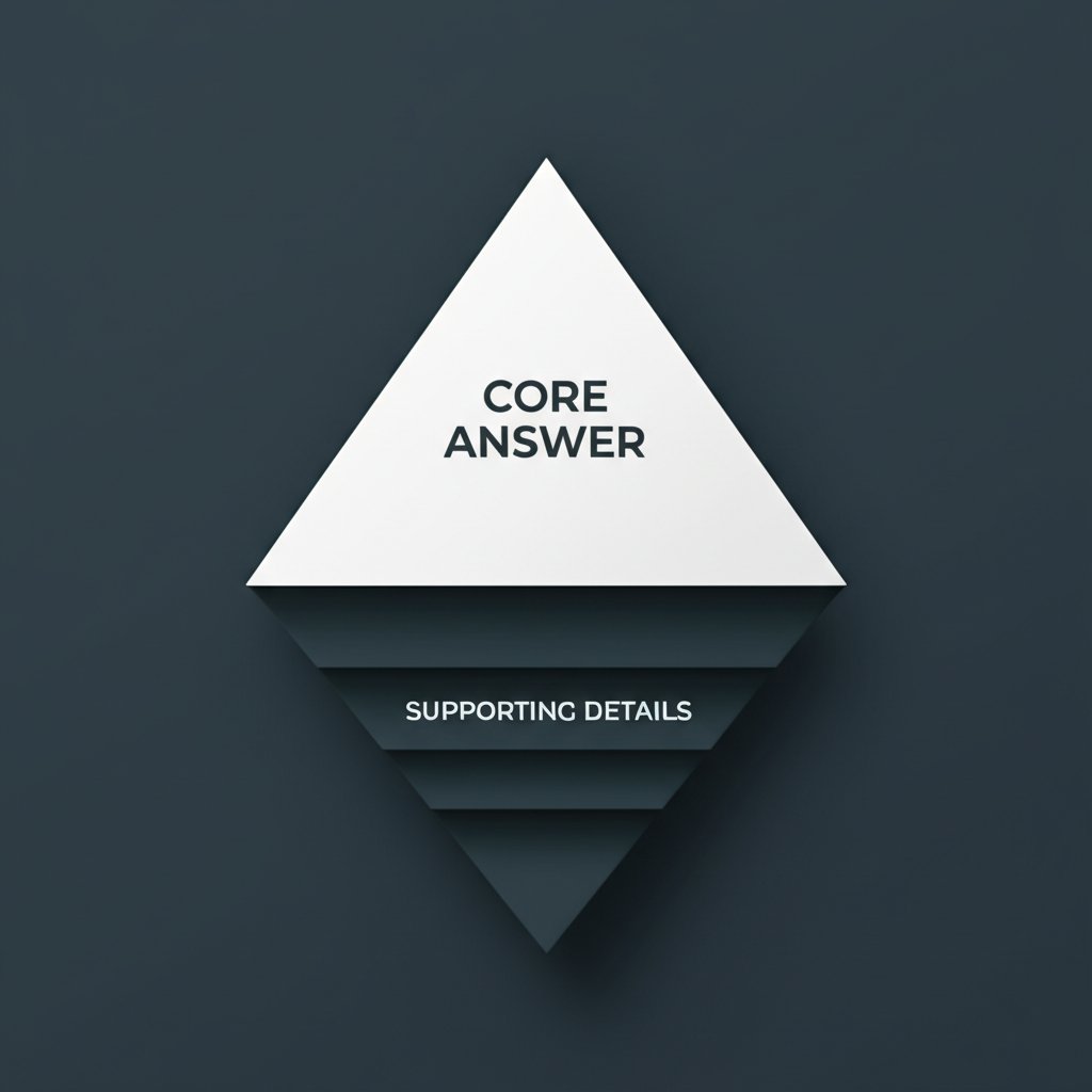 visual representation of the inverted pyramid content structure for seo